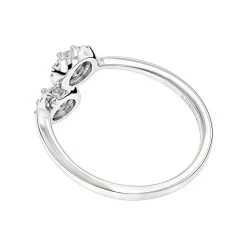 Luxurman Love & Friendship 14K White Gold 2 Stone Diamond Halo Ring 0.33ct -Fashion Accessories Shop luxurman love friendship rings 14k gold 2 stone diamond halo ring 033ct backwh