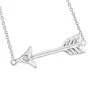 Luxurman Love Quotes Necklaces Sterling Silver Diamond Arrow Pendant