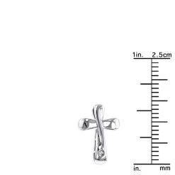 Luxurman Love Quotes Necklaces: Sterling Silver Small Diamond Cross Pendant -Fashion Accessories Shop luxurman love quotes necklaces sterling silver small diamond cross pendant ruler