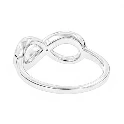 Luxurman Love Quotes: Sterling Silver Infinity Diamond Ring For Women -Fashion Accessories Shop luxurman love quotes sterling silver infinity diamond ring for women back