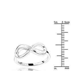 Luxurman Love Quotes: Sterling Silver Infinity Diamond Ring For Women -Fashion Accessories Shop luxurman love quotes sterling silver infinity diamond ring for women ruler