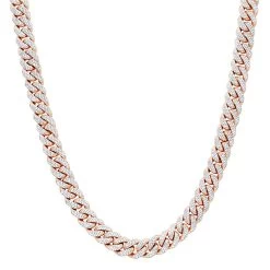 Luxurman Men's 10K Yellow Gold Miami Cuban Link Chain Necklace With Diamonds 23ct -Fashion Accessories Shop luxurman mens necklaces 14k gold miami cuban link chain with diamonds 23ct ro