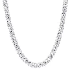 Luxurman Men's 10K Yellow Gold Miami Cuban Link Chain Necklace With Diamonds 23ct -Fashion Accessories Shop luxurman mens necklaces 14k gold miami cuban link chain with diamonds 23ct wh