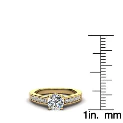 Luxurman Round Diamond Engagement Ring Setting 0.15ct 14K Yellow Gold -Fashion Accessories Shop luxurman round diamond engagement ring setting 015ct 14k gold rulerye