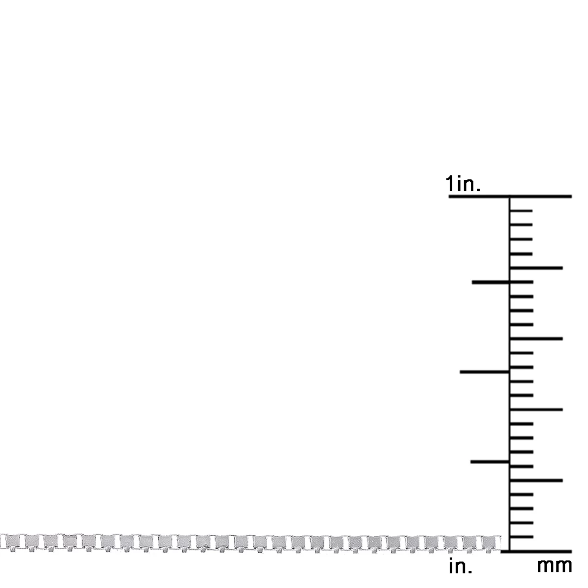 LUXURMAN Solid 10K White Gold Box Chain For Men & Women 1mm Wide 9 LUXURMAN Solid 10K White Gold Box Chain For Men & Women 1mm Wide - Image 7