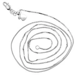 LUXURMAN Solid 10K White Gold Box Chain For Women Adjustable 0.7mm -Fashion Accessories Shop luxurman solid 10k gold box chain for women adjustable 07mm backwh