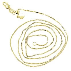 LUXURMAN Solid 10K White Gold Box Chain For Women Adjustable 0.7mm -Fashion Accessories Shop luxurman solid 10k gold box chain for women adjustable 07mm backye