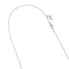 LUXURMAN Solid 10K White Gold Box Chain For Women Adjustable 0.7mm