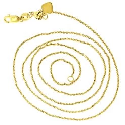 LUXURMAN Solid 10K White Gold Cable Chain For Women Adjustable 0.9mm -Fashion Accessories Shop luxurman solid 10k gold cable chain for women adjustable 09mm backye