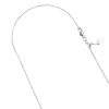 LUXURMAN Solid 10K White Gold Cable Chain For Women Adjustable 0.9mm