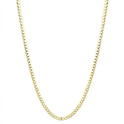 LUXURMAN Solid 10K Yellow Gold Curb Chain For Men & Women Comfort 3mm Wide -Fashion Accessories Shop luxurman solid 10k gold curb chain for men women comfort 3mm wide box