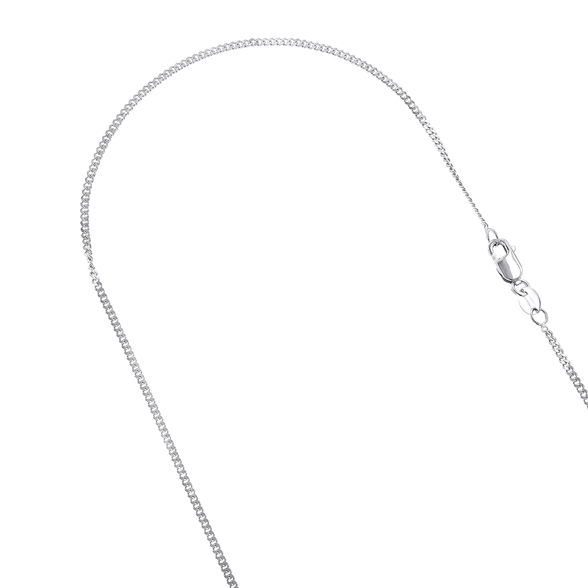 LUXURMAN Solid 10K White Gold Curb Chain For Men & Women Gourmette 1.5mm 3 LUXURMAN Solid 10K White Gold Curb Chain For Men & Women Gourmette 1.5mm