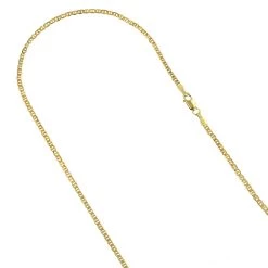 LUXURMAN Solid 10K Yellow Gold Mariner Chain For Men & Women 1.7mm Wide