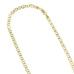 LUXURMAN Solid 10K Yellow Gold Mariner Chain For Men & Women 4.5mm Wide