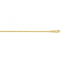 LUXURMAN Solid 10K Yellow Gold Sparkle Chain For Women 1.5mm Wide