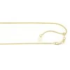 LUXURMAN Solid 10K Yellow Gold Wheat Chain For Women Round Adjustable 1mm