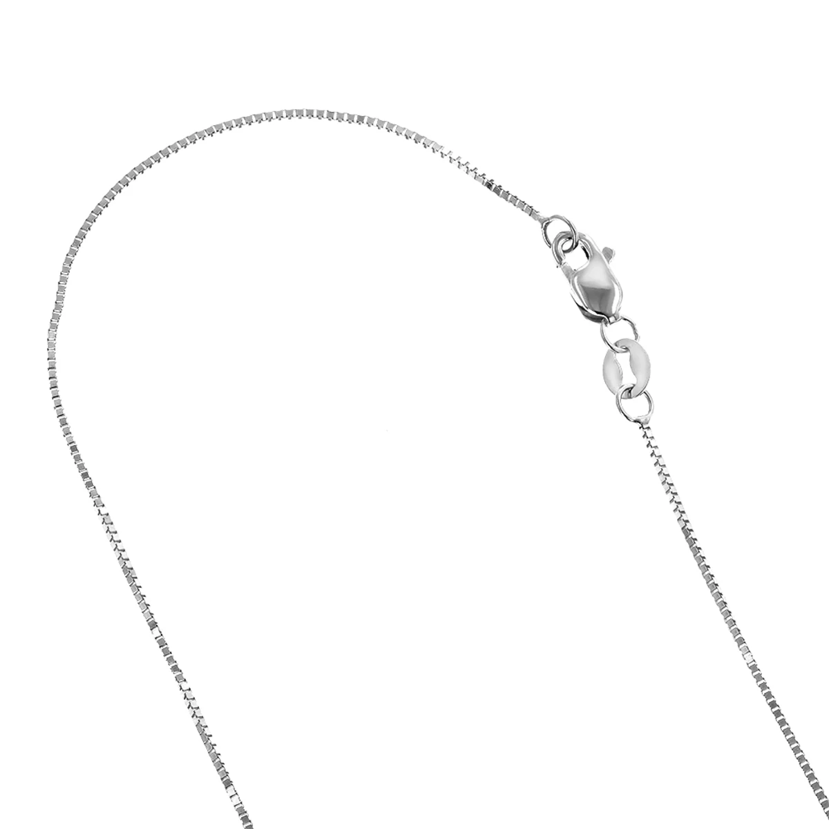 LUXURMAN Solid 14K White Gold Box Chain For Men & Women 1.4mm Wide 3 LUXURMAN Solid 14K White Gold Box Chain For Men & Women 1.4mm Wide