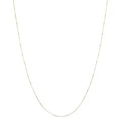 LUXURMAN Solid 14K White Gold Box Chain For Women 0.6mm Lobster Lock -Fashion Accessories Shop luxurman solid 14k gold box chain for women 06mm wide 1 box