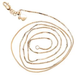 LUXURMAN Solid 14K Yellow Gold Box Chain For Women Adjustable 0.9mm -Fashion Accessories Shop luxurman solid 14k gold box chain for women adjustable 09mm backro