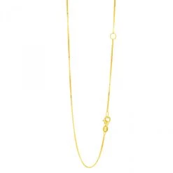 LUXURMAN Solid 14K White Gold Box Chain For Women Extendable 0.8mm Wide -Fashion Accessories Shop luxurman solid 14k gold box chain for women extendable 08mm wide ye