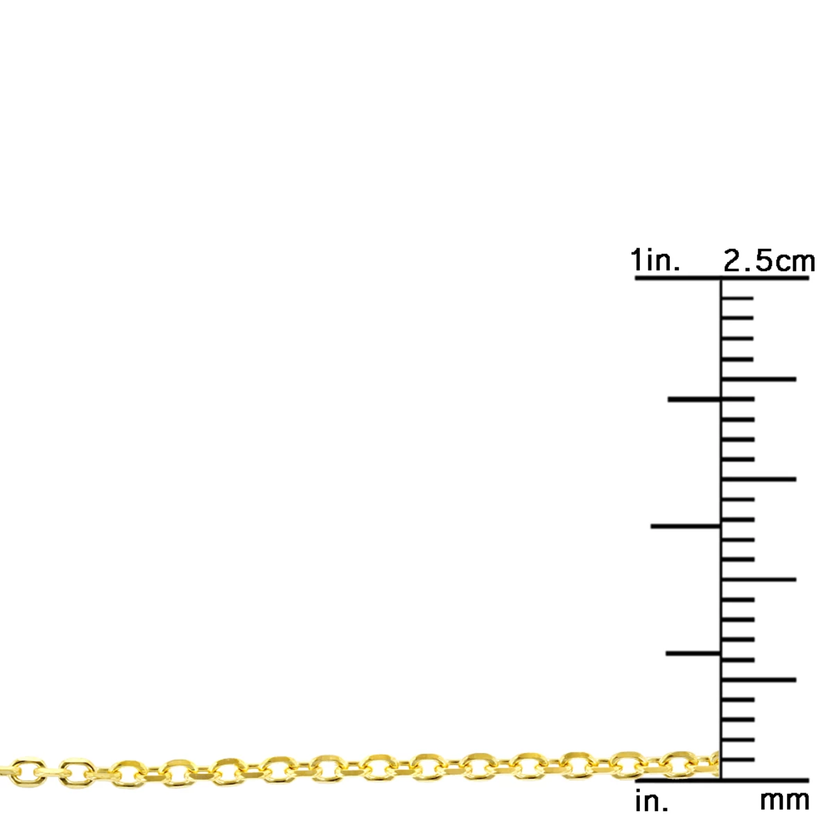 LUXURMAN Solid 14K Yellow Gold Cable Chain For Men & Women 1.4mm Wide 10 LUXURMAN Solid 14K Yellow Gold Cable Chain For Men & Women 1.4mm Wide - Image 8