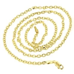LUXURMAN Solid 14K Yellow Gold Cable Chain For Men & Women 2.3mm Wide 15 LUXURMAN Solid 14K Yellow Gold Cable Chain For Men & Women 2.3mm Wide -Fashion Accessories Shop luxurman solid 14k gold cable chain for men women 23mm wide backye