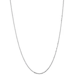 LUXURMAN Solid 14K White Gold Cable Chain For Men & Women 3mm Wide -Fashion Accessories Shop luxurman solid 14k gold cable chain for men women 3mm wide boxwh