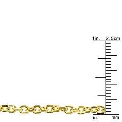 LUXURMAN Solid 14K White Gold Cable Chain For Men & Women 3mm Wide -Fashion Accessories Shop luxurman solid 14k gold cable chain for men women 3mm wide rulerye