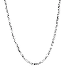 LUXURMAN Solid 14K White Gold Cuban Link Chain For Men Miami 5mm Wide -Fashion Accessories Shop luxurman solid 14k gold cuban link chain for men miami 5mm wide boxwh