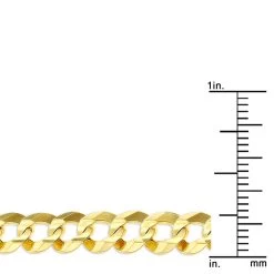 LUXURMAN Solid 14K Yellow Gold Curb Chain For Men Comfort 7mm Wide -Fashion Accessories Shop luxurman solid 14k gold curb chain for men comfort 7mm wide rulerye