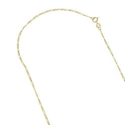 LUXURMAN Solid 14K Yellow Gold Figaro Chain For Men & Women 1.3mm Wide