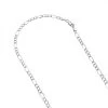 LUXURMAN Solid 14K White Gold Figaro Chain For Men & Women 2.6mm Wide