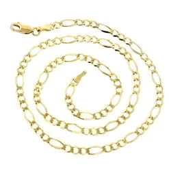 LUXURMAN Solid 14K Yellow Gold Figaro Chain For Men & Women 3mm Wide -Fashion Accessories Shop luxurman solid 14k gold figaro chain for men women 3mm wide backye