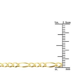 LUXURMAN Solid 14K Yellow Gold Figaro Chain For Men & Women 3mm Wide -Fashion Accessories Shop luxurman solid 14k gold figaro chain for men women 3mm wide rulerye