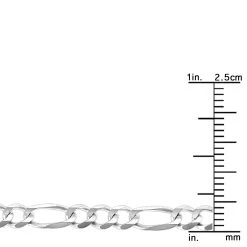 LUXURMAN Solid 14K White Gold Figaro Chain For Men & Women 4.5mm Wide -Fashion Accessories Shop luxurman solid 14k gold figaro chain for men women 45mm wide rulerwh