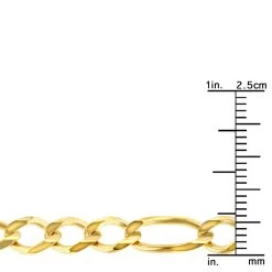 LUXURMAN Solid 14K White Gold Figaro Chain For Men & Women 6mm Wide -Fashion Accessories Shop luxurman solid 14k gold figaro chain for men women 6mm wide rulerye