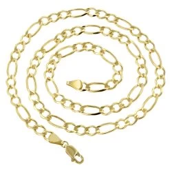 LUXURMAN Solid 14K Yellow Gold Figaro Chain For Men & Women 7mm Wide -Fashion Accessories Shop luxurman solid 14k gold figaro chain for men women 7mm wide backye