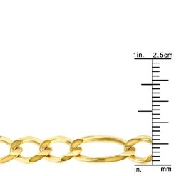 LUXURMAN Solid 14K Yellow Gold Figaro Chain For Men & Women 7mm Wide -Fashion Accessories Shop luxurman solid 14k gold figaro chain for men women 7mm wide rulerye