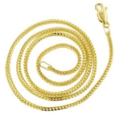 LUXURMAN Solid 14K White Gold Franco Chain For Men & Women 1.2mm Wide 15 LUXURMAN Solid 14K White Gold Franco Chain For Men & Women 1.2mm Wide -Fashion Accessories Shop luxurman solid 14k gold franco chain for men women 12mm wide backye