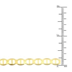 LUXURMAN Solid 14K Yellow Gold Mariner Chain For Men & Women 6.5mm Wide -Fashion Accessories Shop luxurman solid 14k gold mariner chain for men women 65mm wide rulerye