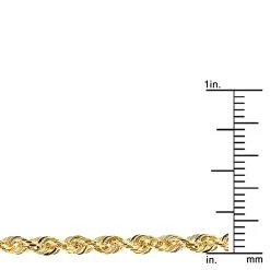 LUXURMAN Solid 14K Yellow Gold Rope Chain For Men & Women 3mm Wide -Fashion Accessories Shop luxurman solid 14k gold rope chain for men women 3mm wide rulerye