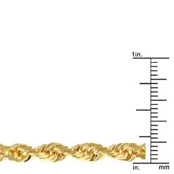 LUXURMAN Solid 14K Yellow Gold Rope Chain For Men & Women Diamond Cut 5mm -Fashion Accessories Shop luxurman solid 14k gold rope chain for men women diamond cut 5mm rulerye