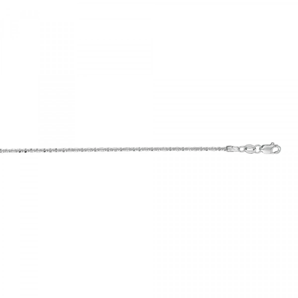 LUXURMAN Solid 14K White Gold Sparkle Chain For Women 1.5mm Wide 4 LUXURMAN Solid 14K White Gold Sparkle Chain For Women 1.5mm Wide - Image 2