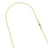 LUXURMAN Solid 14K Yellow Gold Wheat Chain For Men & Women 1mm Wide