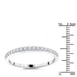 Luxurman Stackable 14K White Gold Thin Diamond Wedding Band For Women 0.25c -Fashion Accessories Shop luxurman stackable rings 14k gold thin diamond wedding band for women 025c rulerwh
