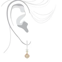 Luxurman White Yellow Pink Diamond Drop Earrings For Women 1.4ct 14K Gold -Fashion Accessories Shop luxurman white yellow pink diamond drop earrings for women 14ct 14k gold bodwh