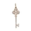 Luxurman Women's Diamond Diamond Key Pendant 18K Rose Gold 0.85ct