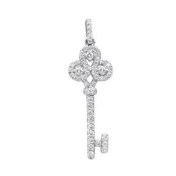Luxurman Women's Diamond Diamond Key Pendant 18K Rose Gold 0.85ct 9 Luxurman Women's Diamond Diamond Key Pendant 18K Rose Gold 0.85ct -Fashion Accessories Shop luxurman womens diamond pendants diamond key pendant in 18k gold 075ct wh
