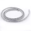 Men's 10K White Gold Ball Moon Cut Chain 4mm 22-30in