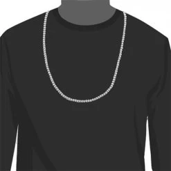 Men's 10K White Gold Ball Moon Cut Chain 4mm 22-30in 10 Men's 10K White Gold Ball Moon Cut Chain 4mm 22-30in -Fashion Accessories Shop mens chains white gold ball moon cut chain 10k 5mm 22 30in 3